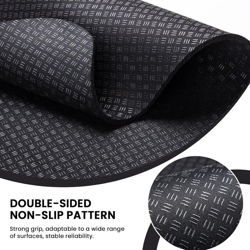 Udefineit Upgrade 2 Sizes Sewing Machine Muffling Mat, Double Sided Non-Slip Pad for Sewing Machine Foot Pedal, Sewing Machine Mat Reduce Vibration & Movement for Quilting Embroidery, 20"x14" & 14"x9" - Black - Image 2